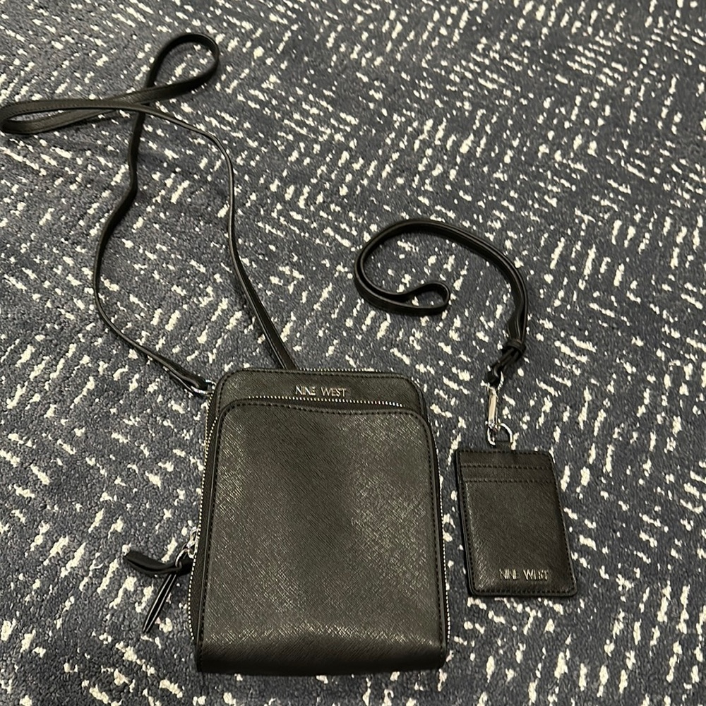 Nine West, Black Purse and Card Holder